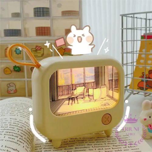 KawaiiGlow™ Mini Lámpara Diseño TV Luz LED Kawaii color amarillo